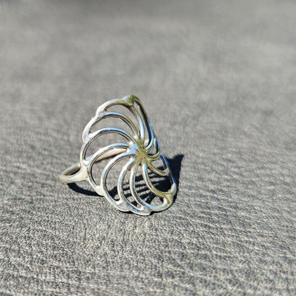 Sterling Silver Filigree Flower Ring